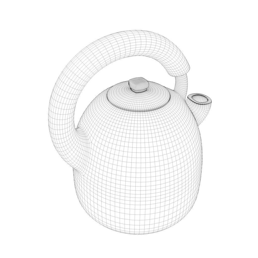 KETTLE tea Low-poly 3D model_30