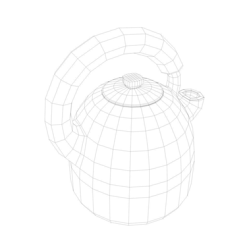 KETTLE tea Low-poly 3D model_29