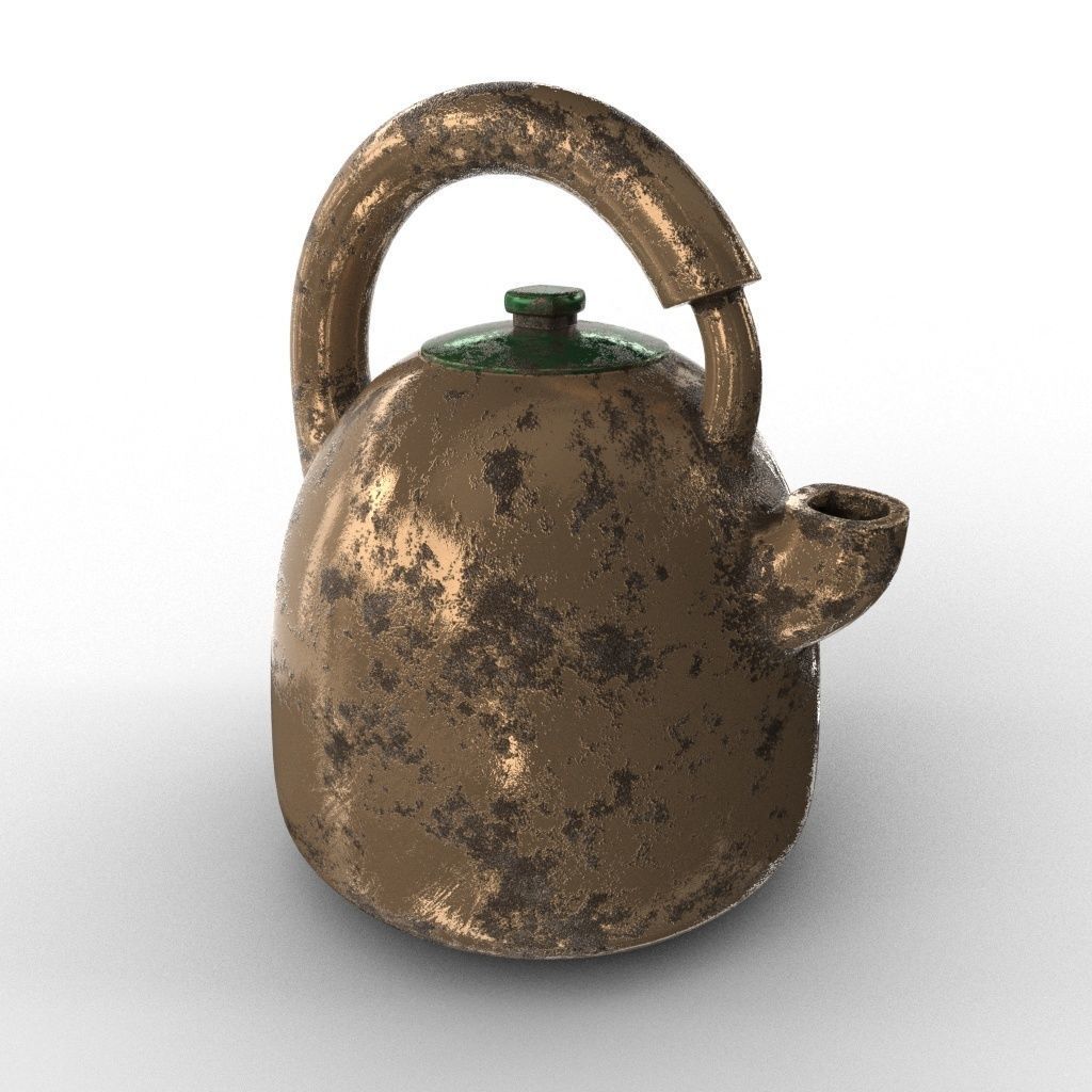KETTLE tea Low-poly 3D model_9