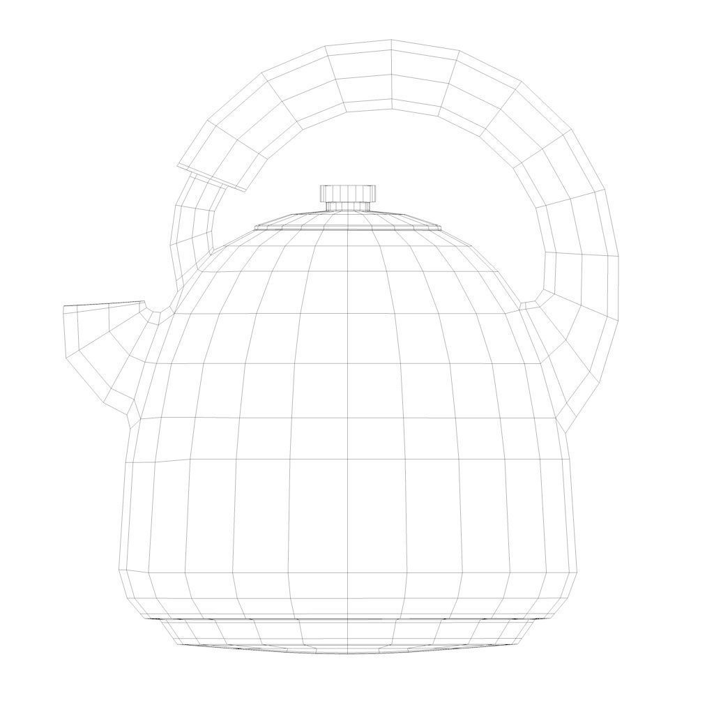 KETTLE tea Low-poly 3D model_28