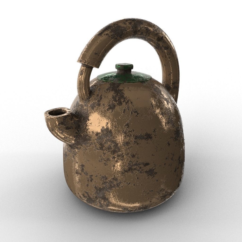 KETTLE tea Low-poly 3D model_2