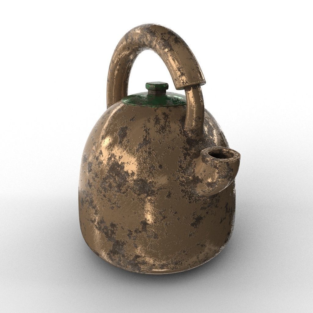 KETTLE tea Low-poly 3D model_8