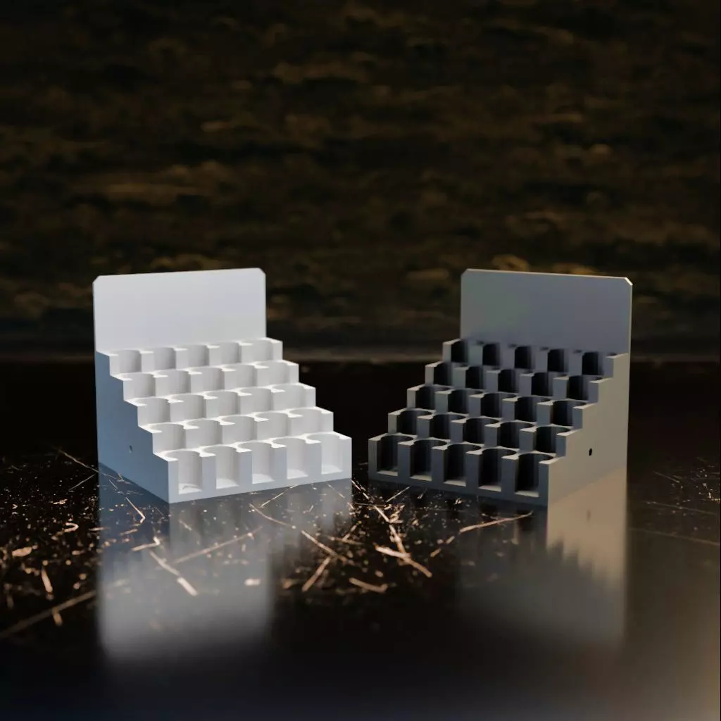 008MT LA Unit Medium Top 25x Dropper Bottle Rack 3D print model_0