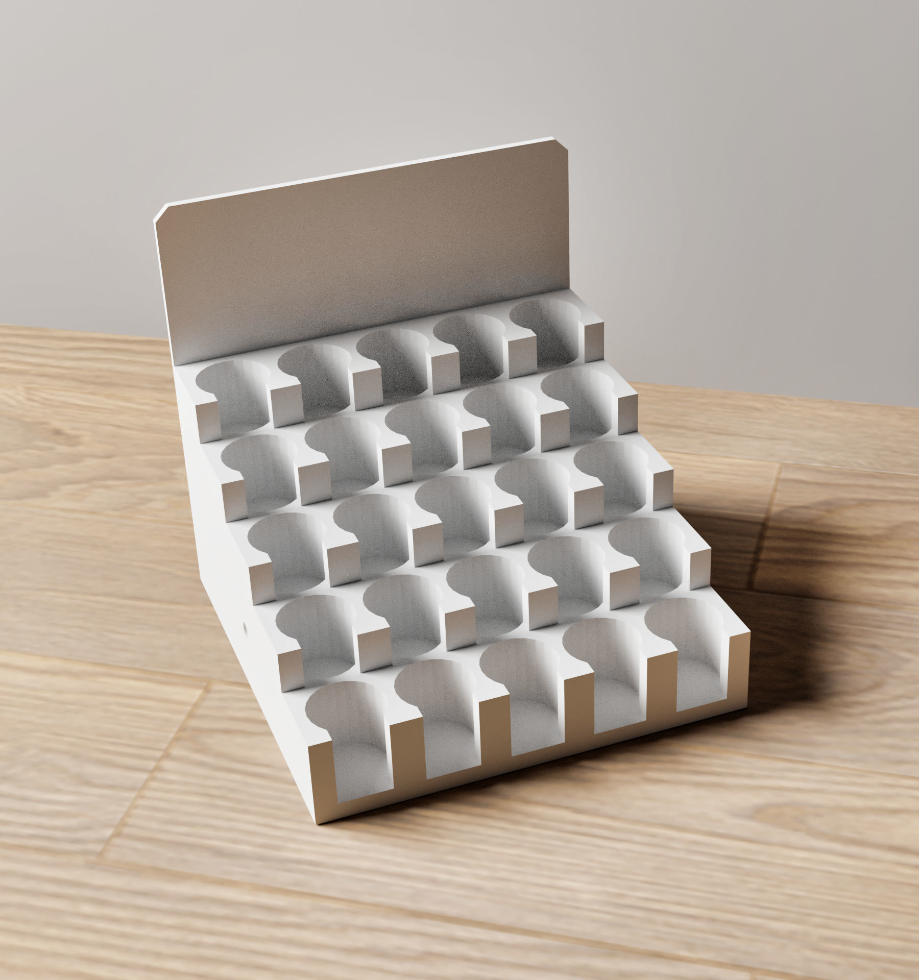 008MT LA Unit Medium Top 25x Dropper Bottle Rack 3D print model_3