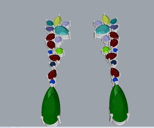 Graff Earrings 02 3D print model_7