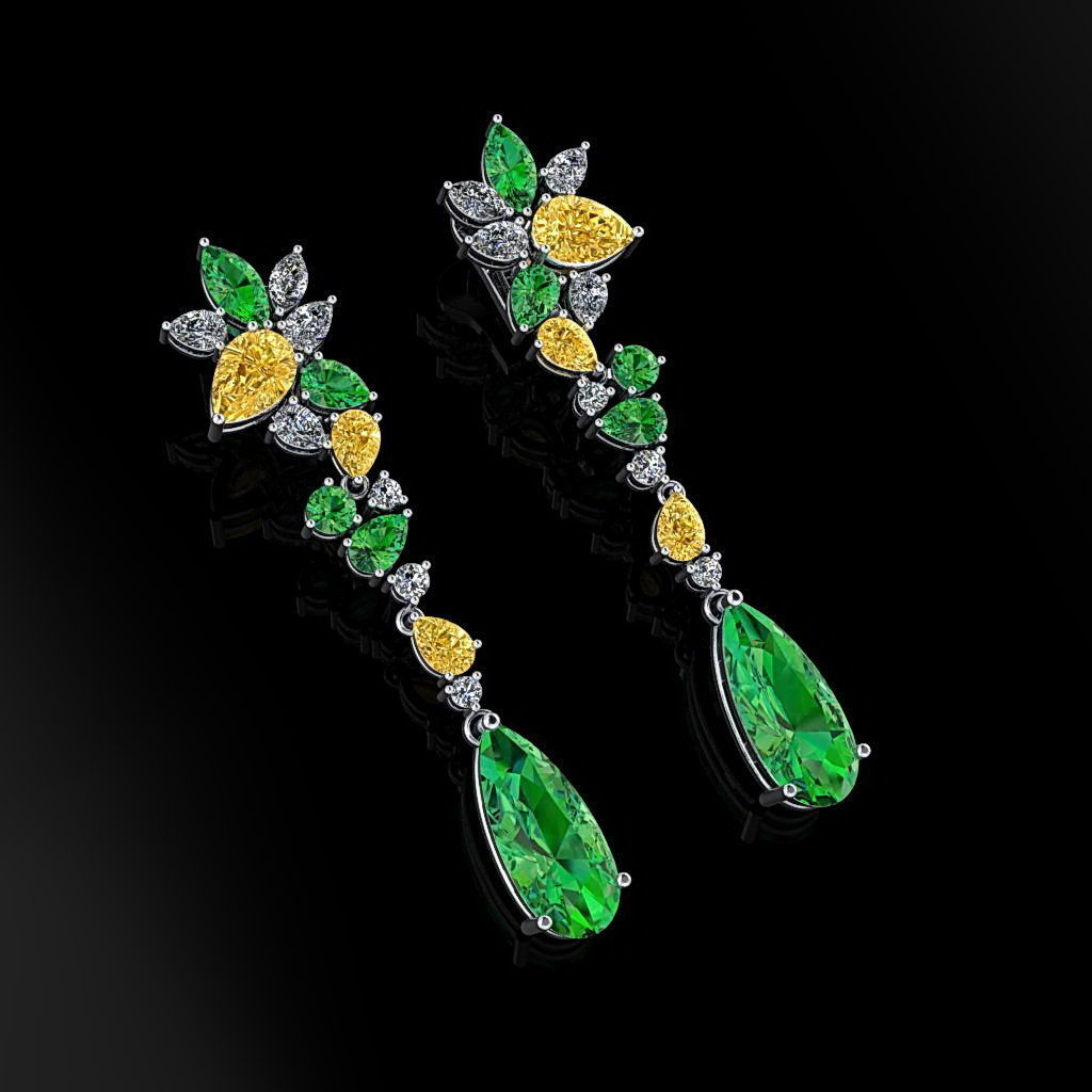 Graff Earrings 02 3D print model_2