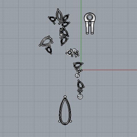 Graff Earrings 02 3D print model_9