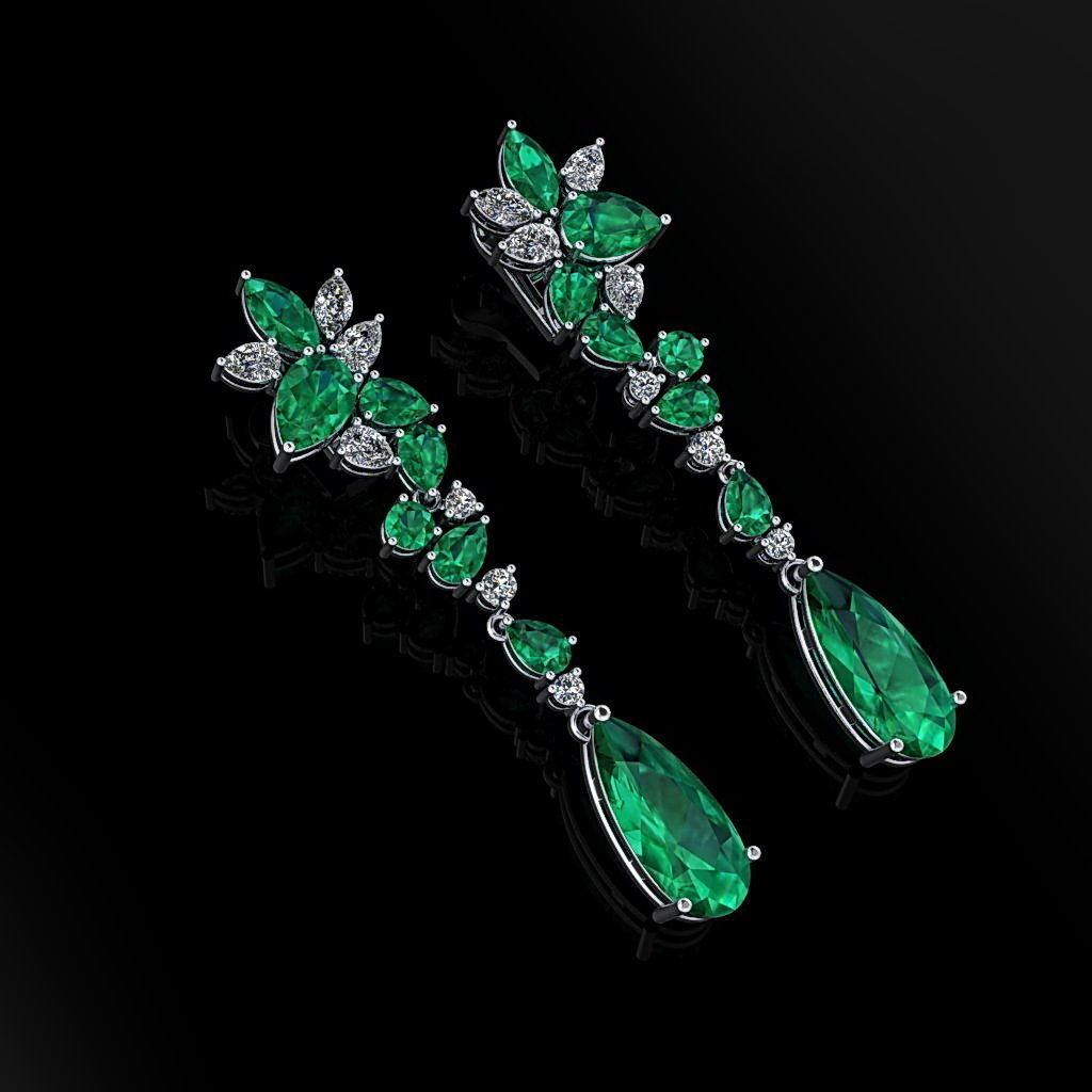 Graff Earrings 02 3D print model_3