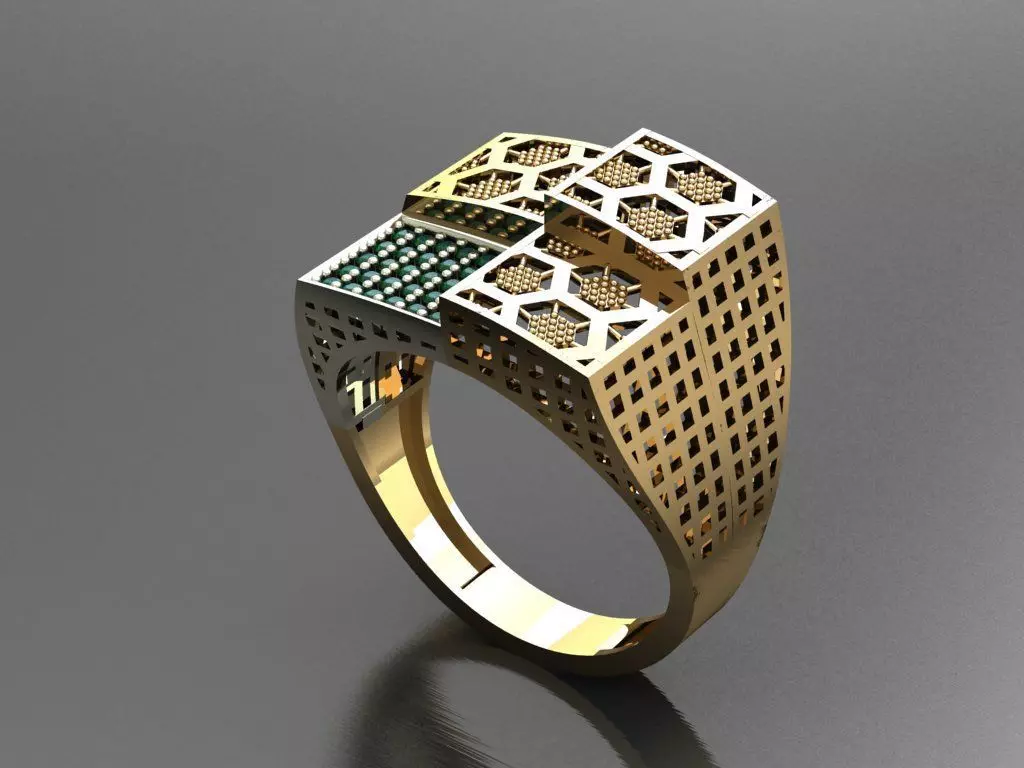 P56- Diamond ring 3D print model_0