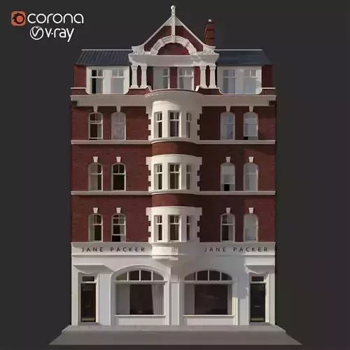 London building facade 3D model