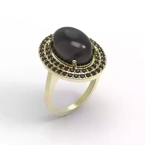 3DM Format Unique oval cut diamond wedding ring jewelry