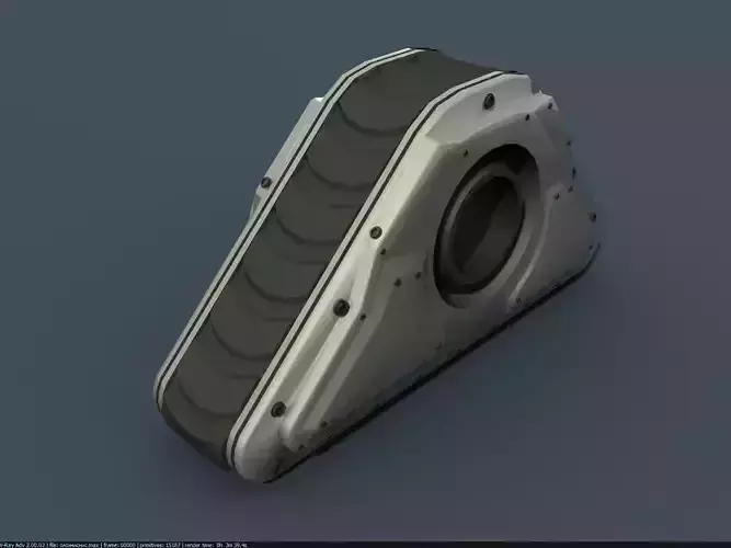 tank track sci fi Low-poly 3D model