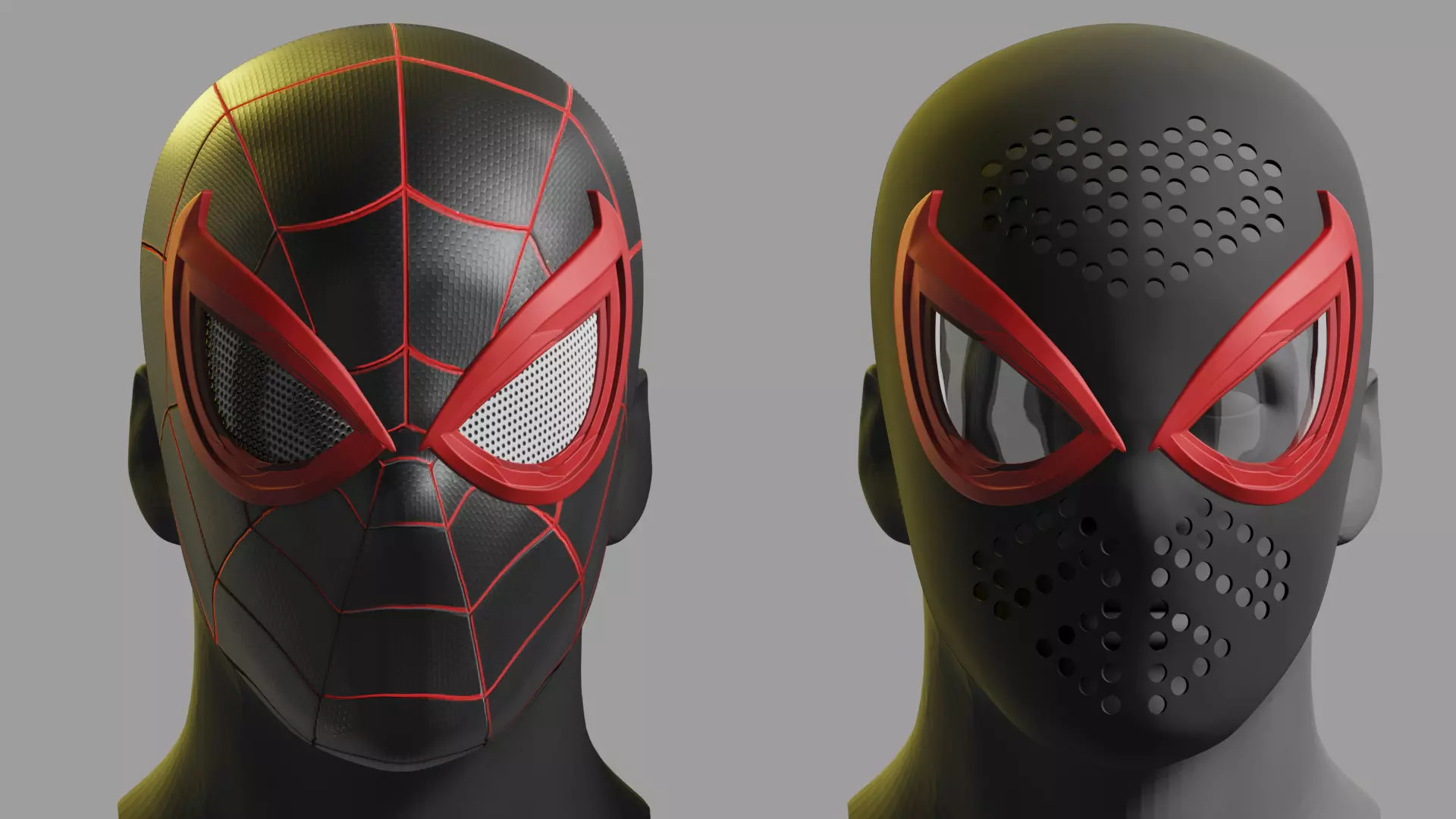 Miles Morales faceshell printable 3D print model_0