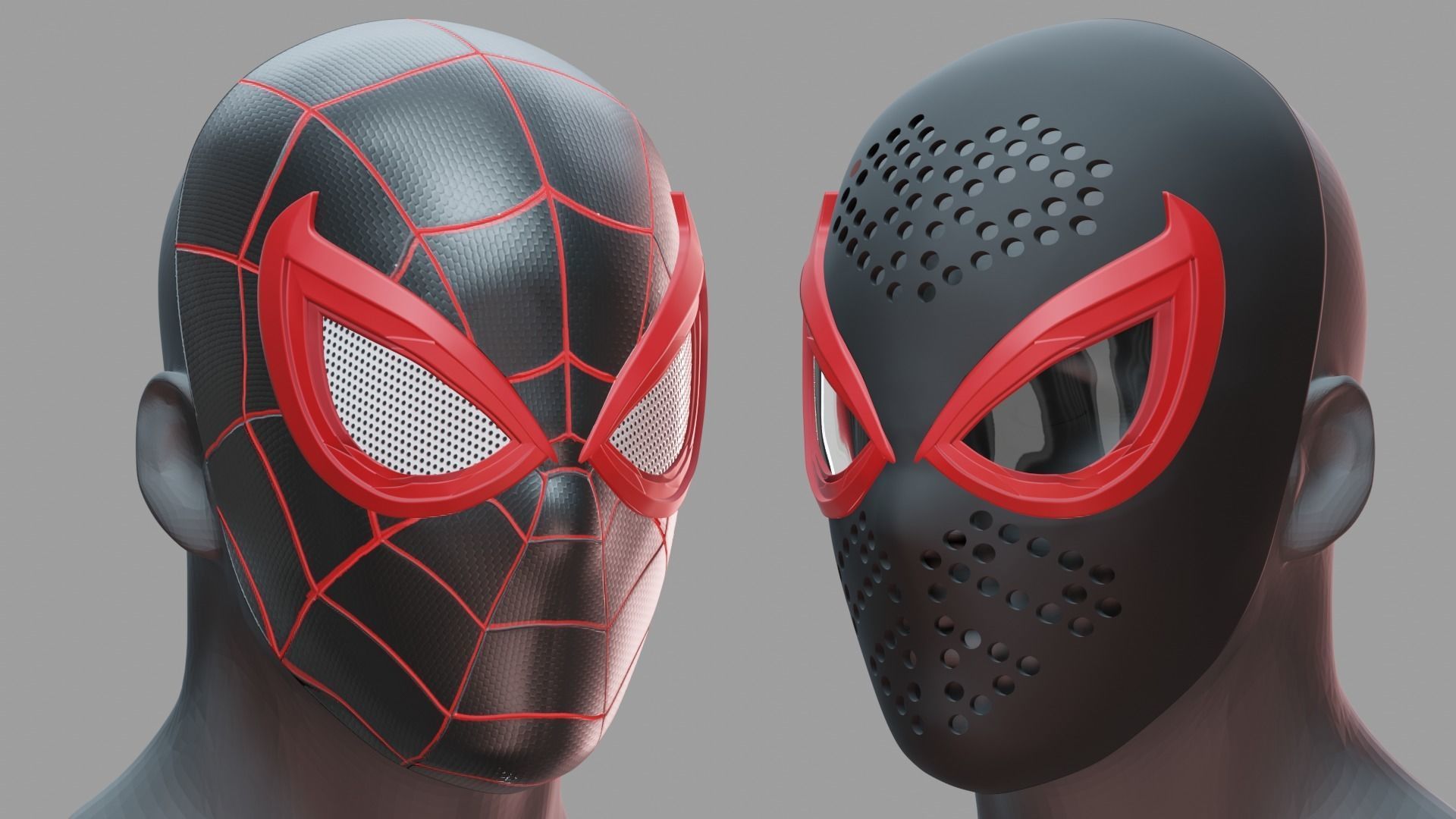 Miles Morales faceshell printable 3D print model_2
