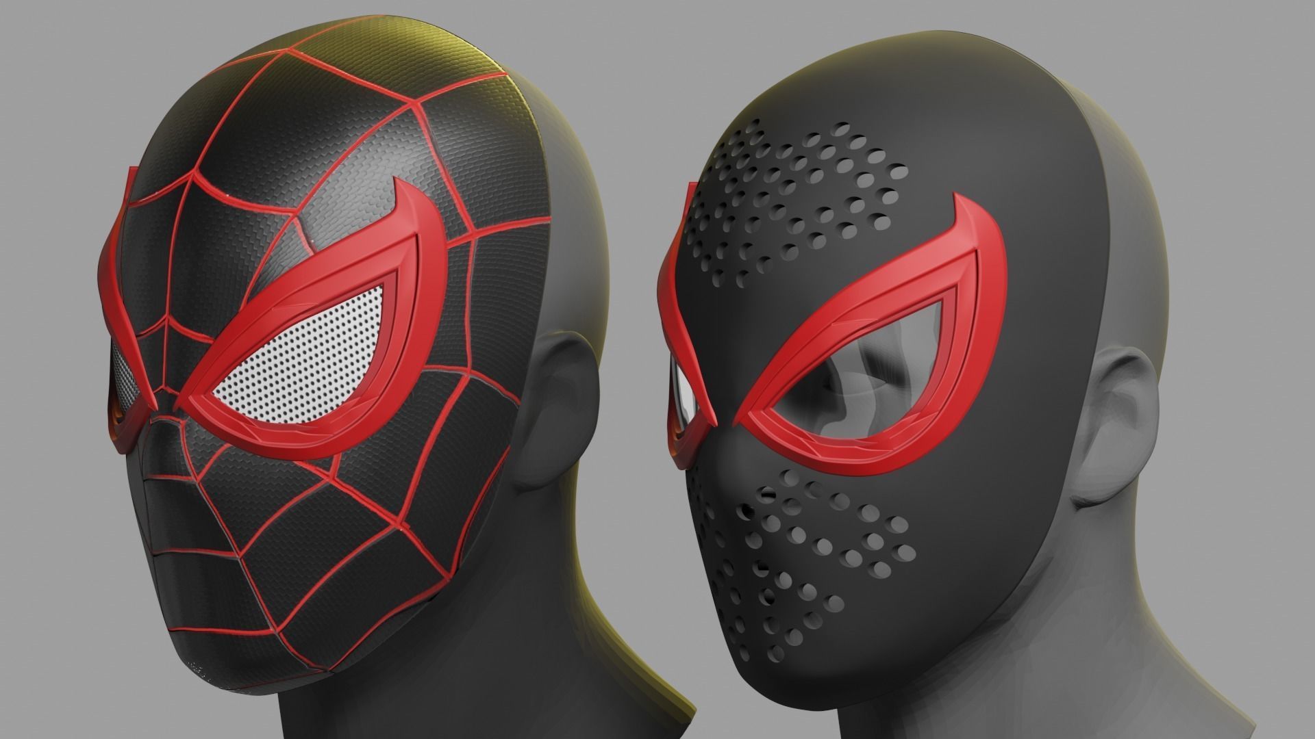 Miles Morales faceshell printable 3D print model_4