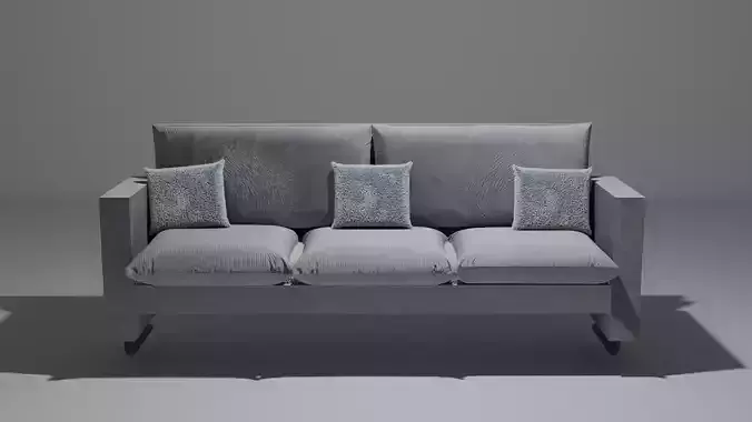 SOFA 3d model with pillows