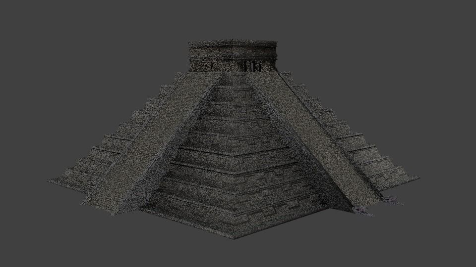 Mayan Temple - El Castillo Low-poly 3D model_2