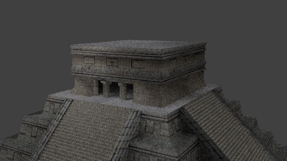 Mayan Temple - El Castillo Low-poly 3D model_1