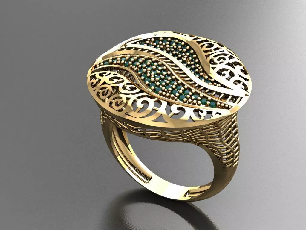 P75- Diamond ring 3D print model_0