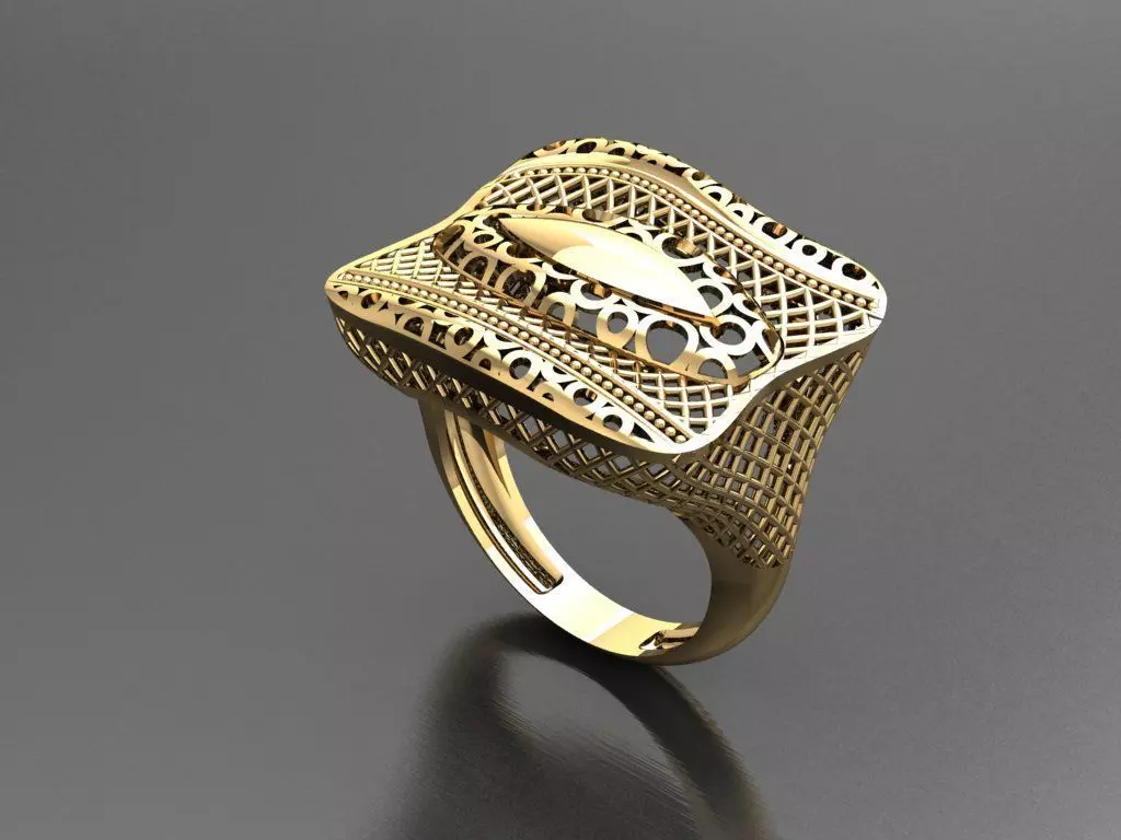 P78- Diamond ring 3D print model_0