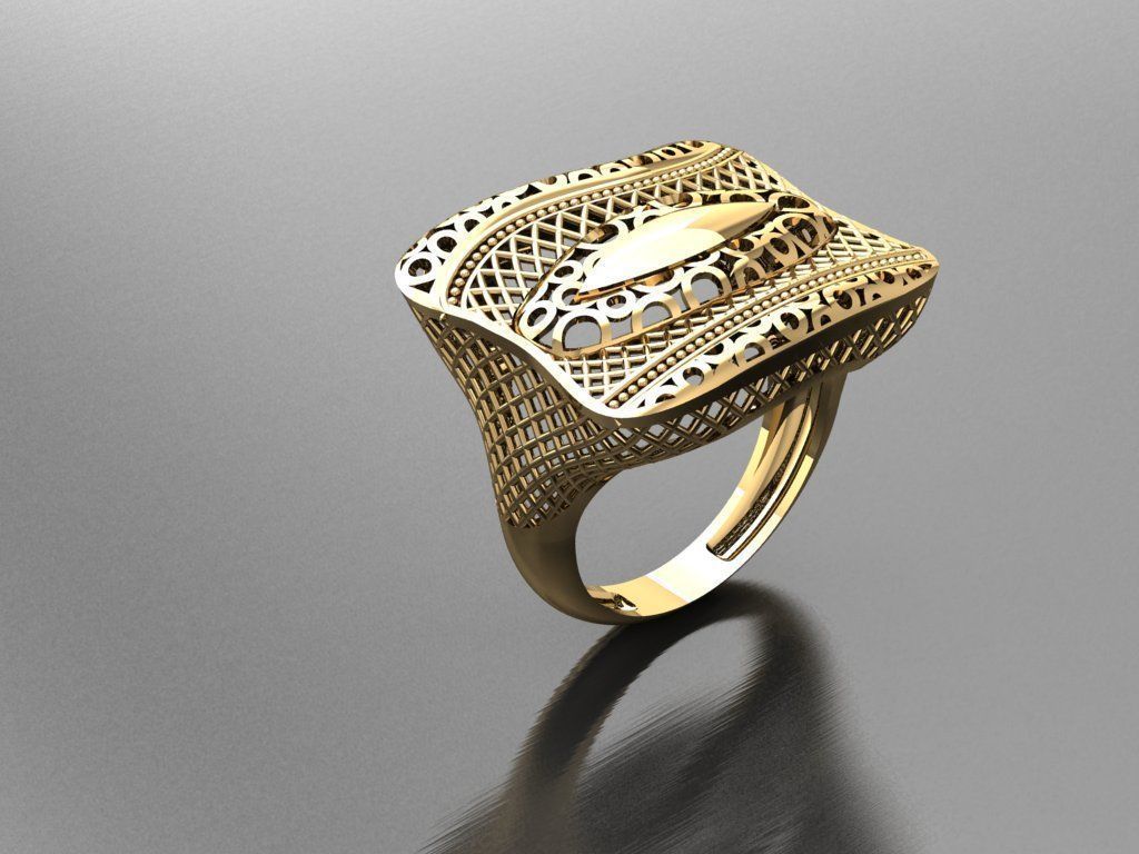 P78- Diamond ring 3D print model_1