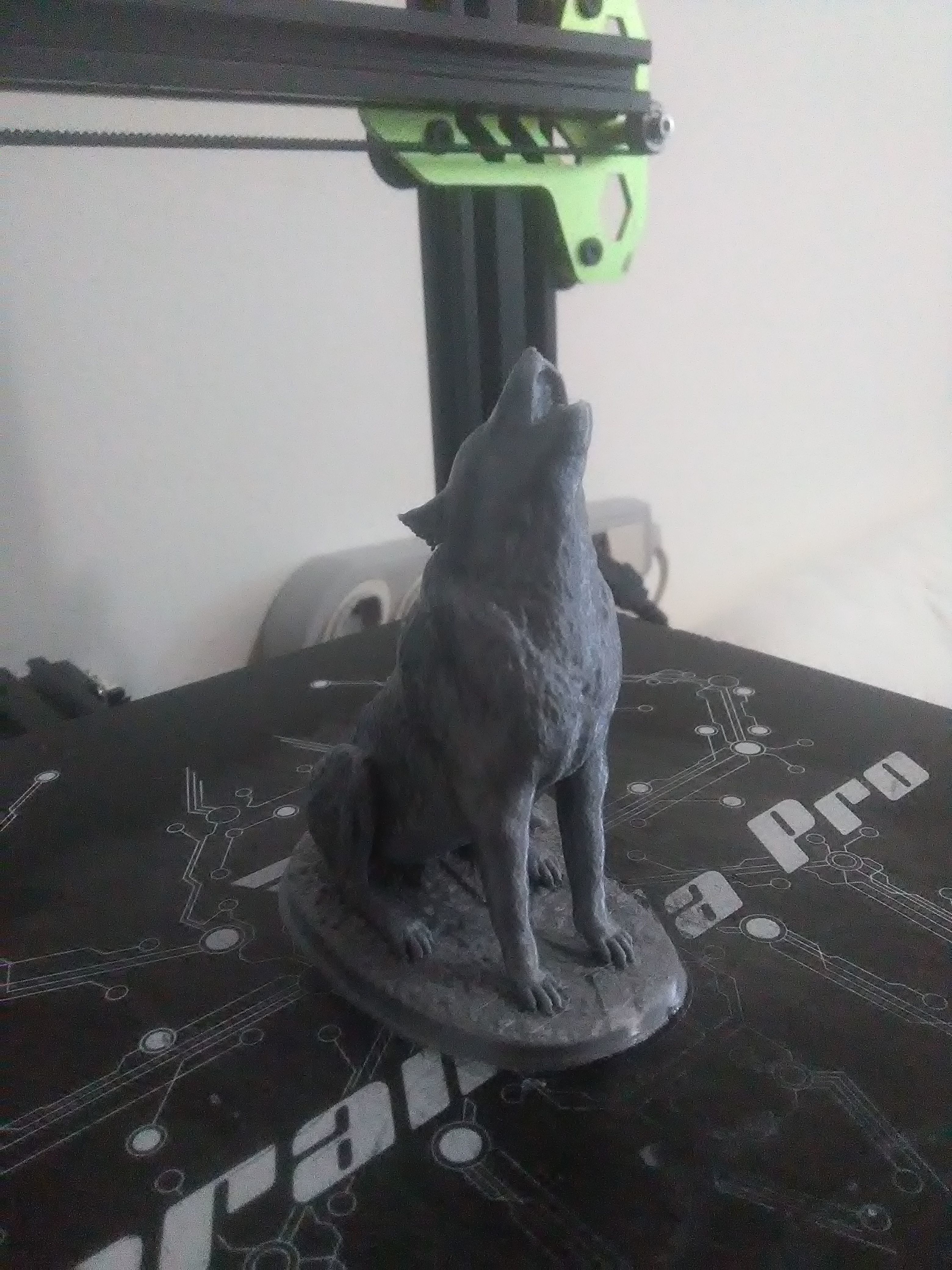 Wolf howling 3D print model_7