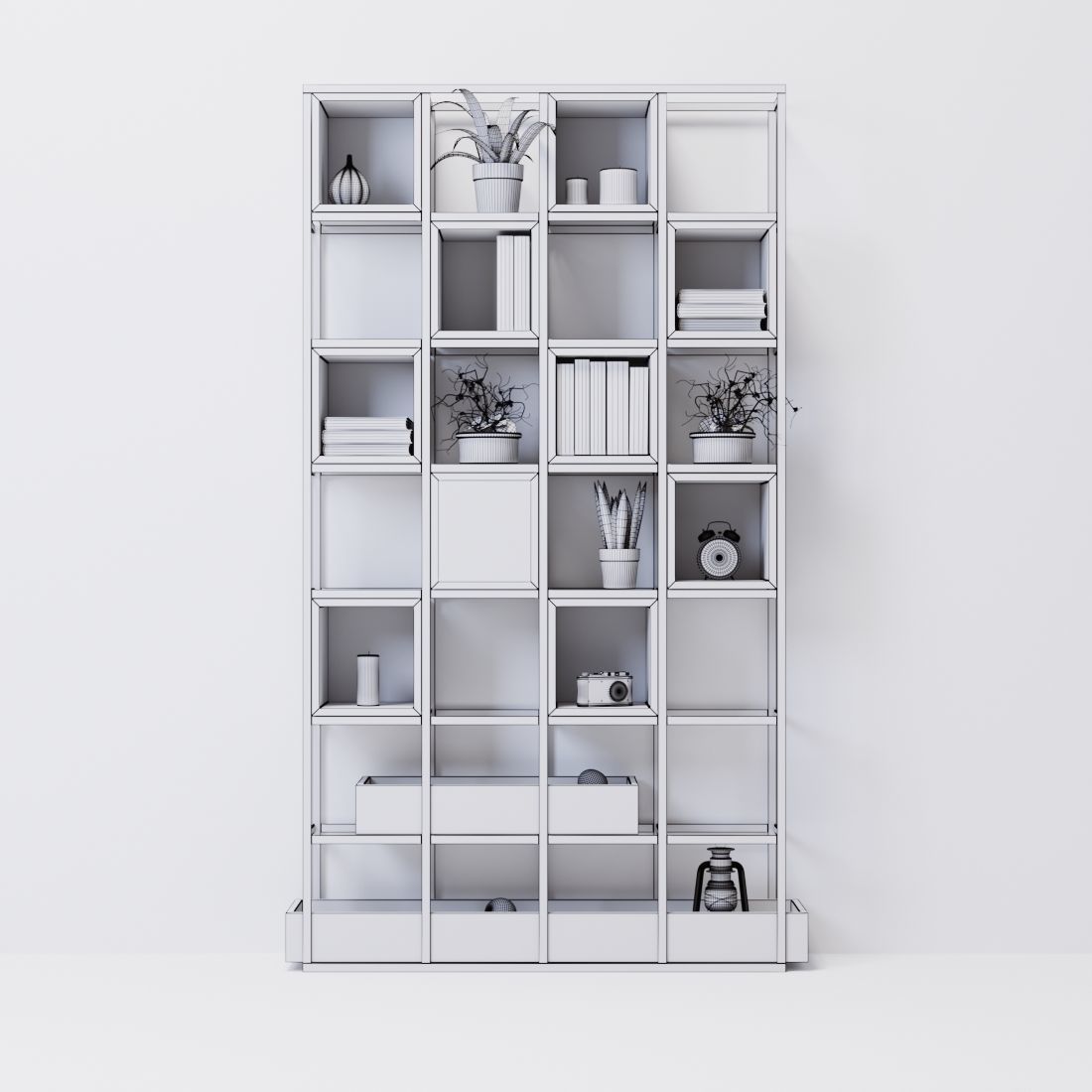 shelving loft 3D model_5