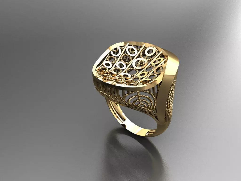 P80- Diamond ring 3D print model_0