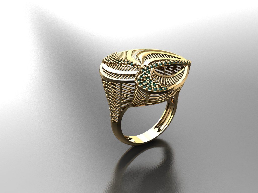 P81- Diamond ring 3D print model_1