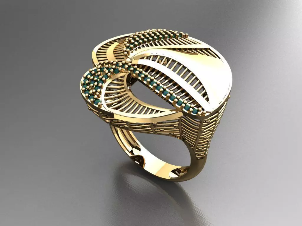 P81- Diamond ring 3D print model_0