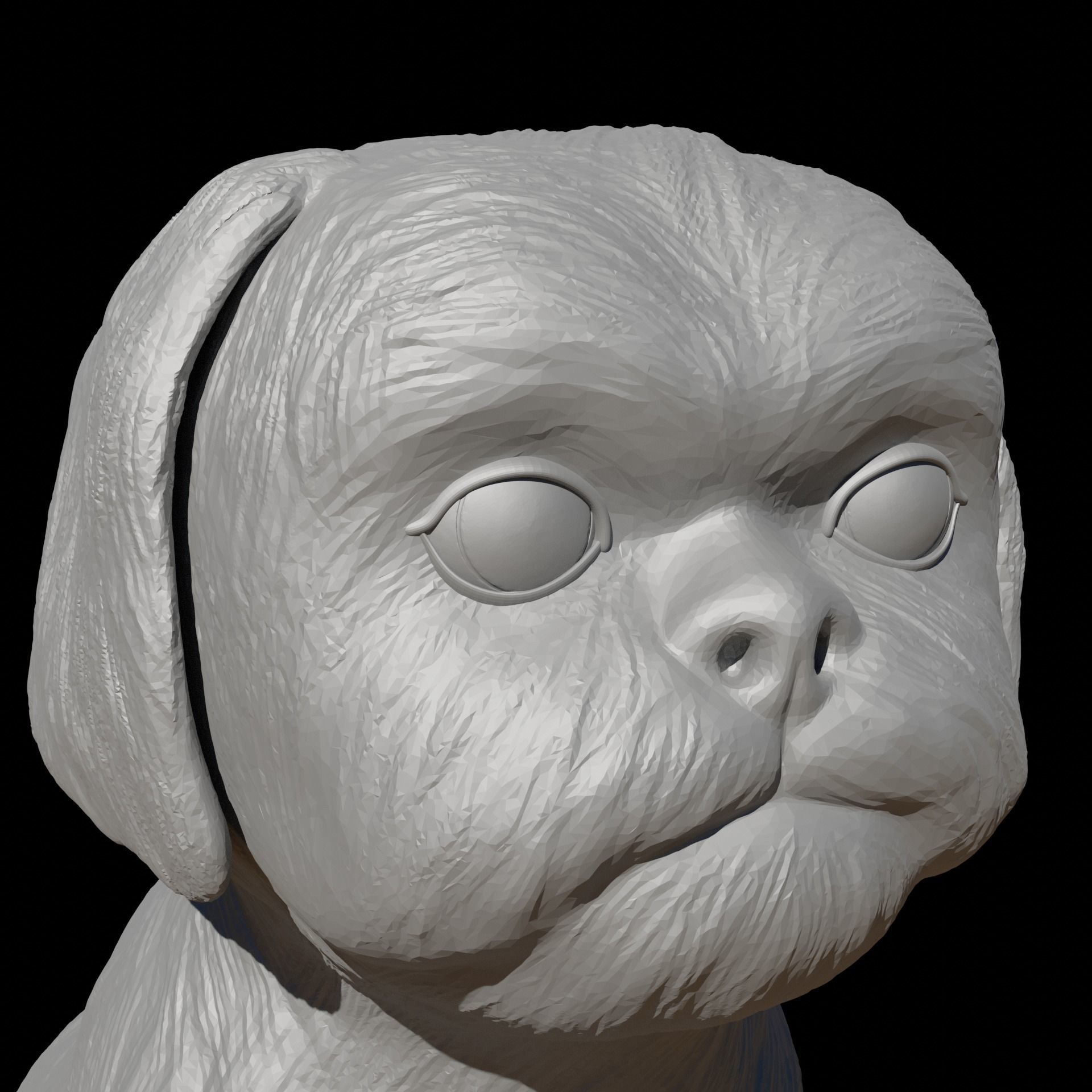 Seated Shih Tzu 3D print model_6