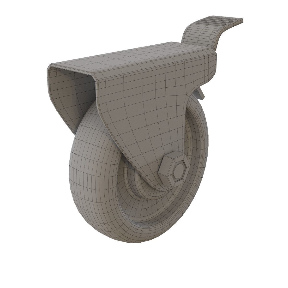  Novo metal industrial work table with wheels  3D model_7