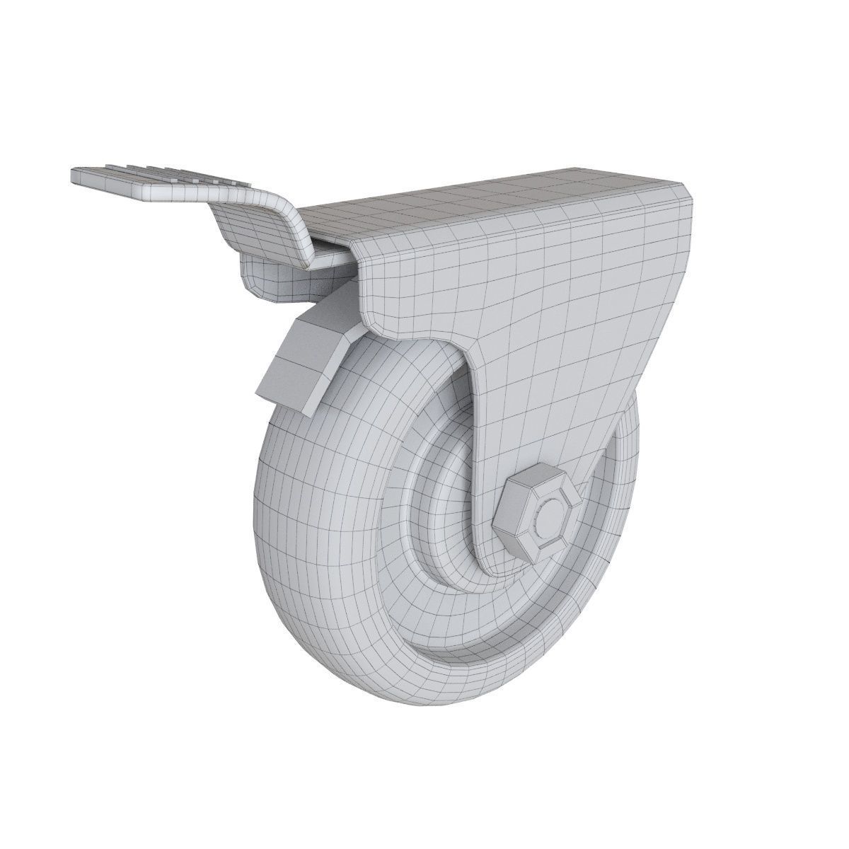  Novo metal industrial work table with wheels  3D model_6