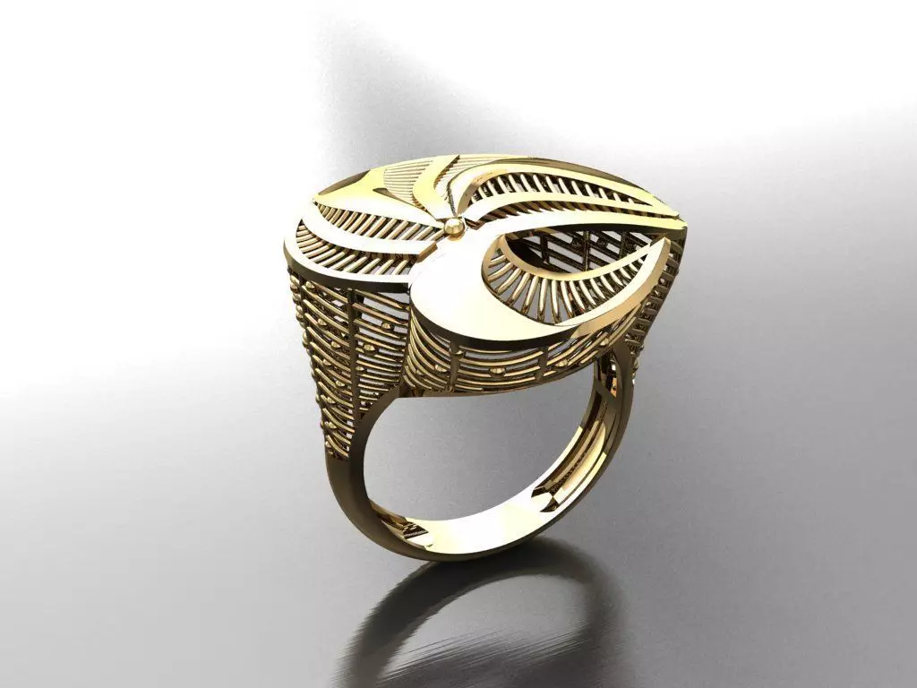 P82- Diamond ring 3D print model_0