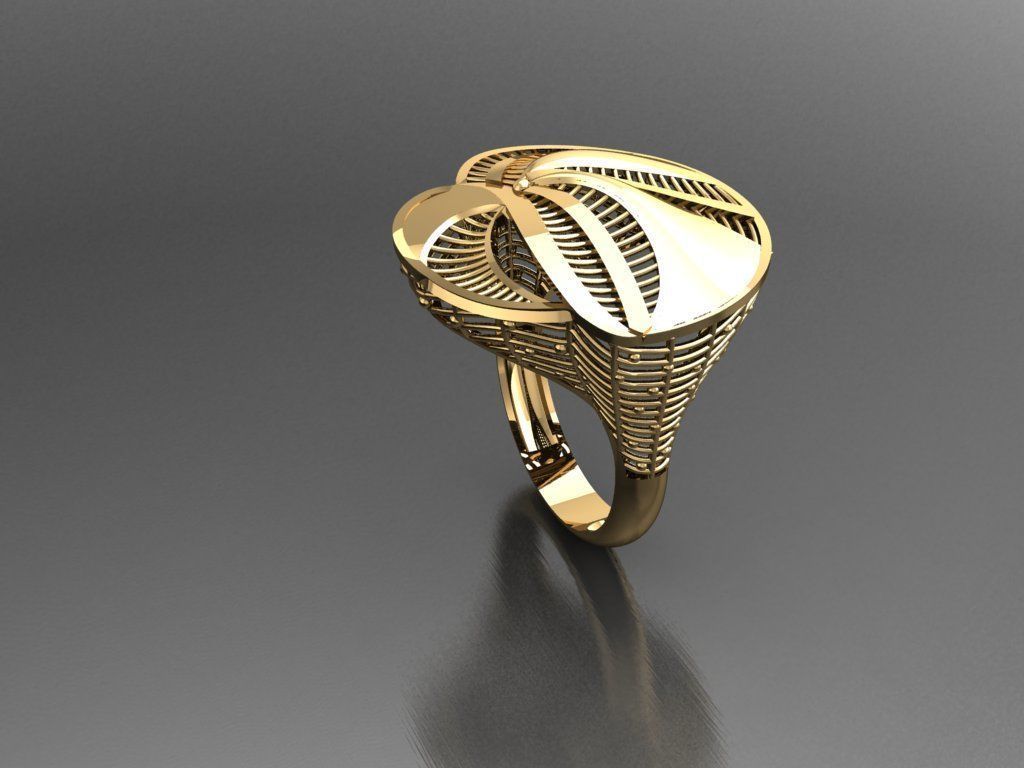 P82- Diamond ring 3D print model_2