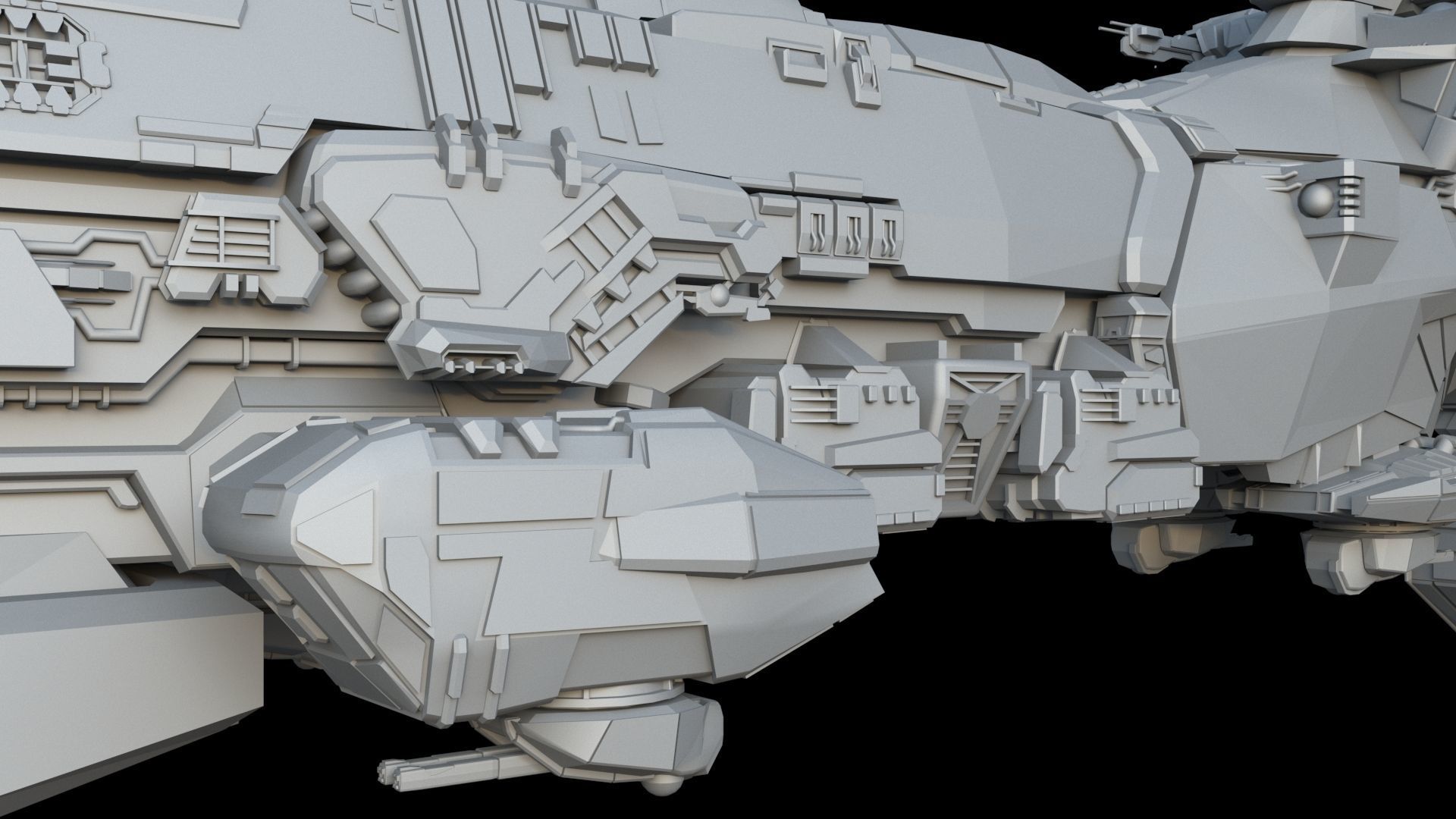Space Battle Cruiser 3D model_13