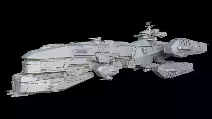Space Battle Cruiser 3D model