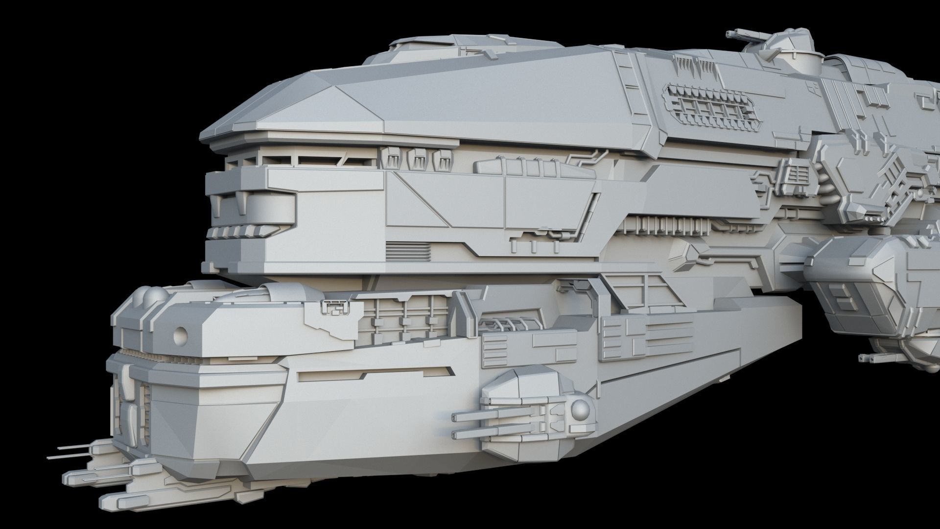 Space Battle Cruiser 3D model_14