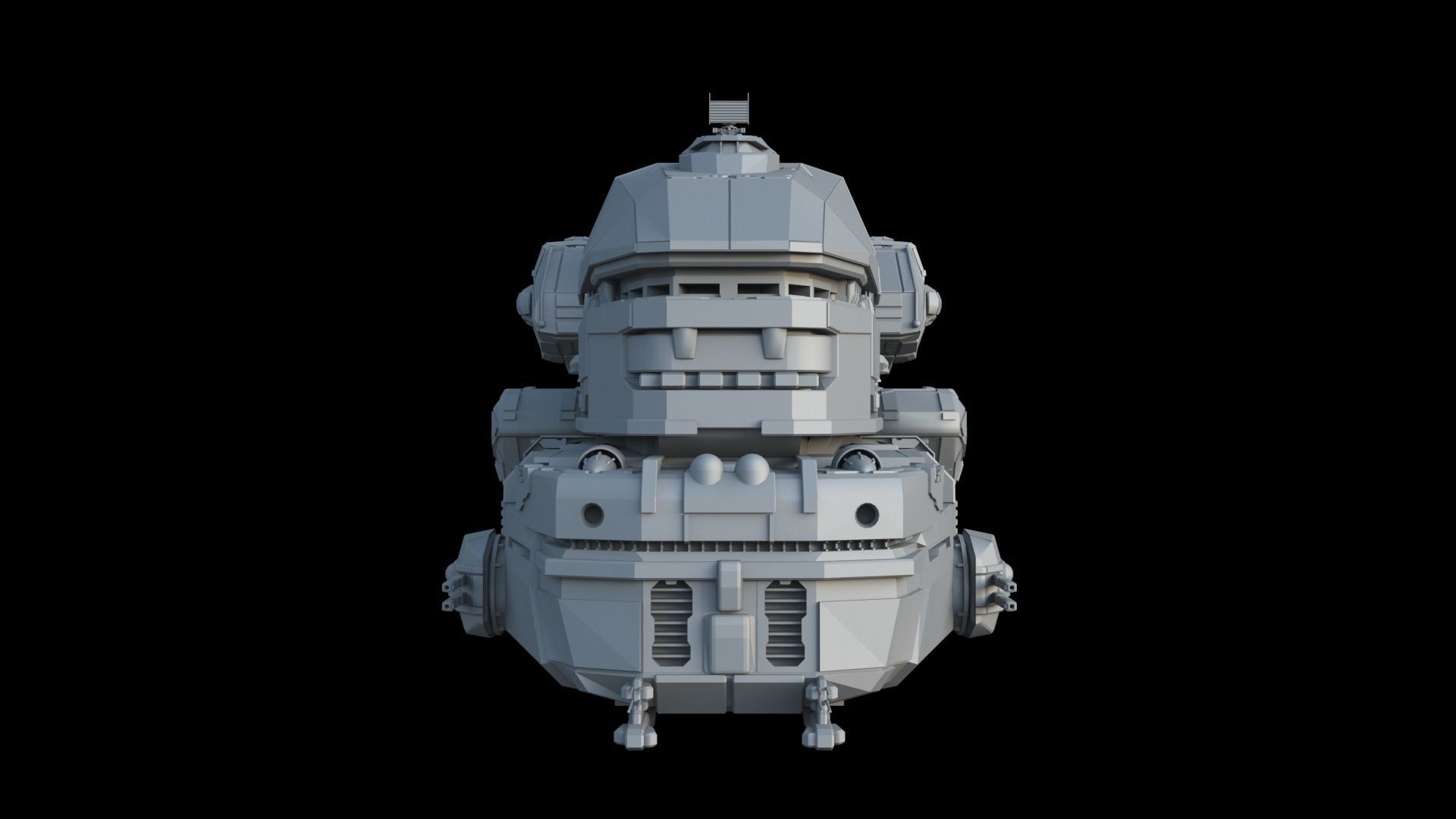 Space Battle Cruiser 3D model_3
