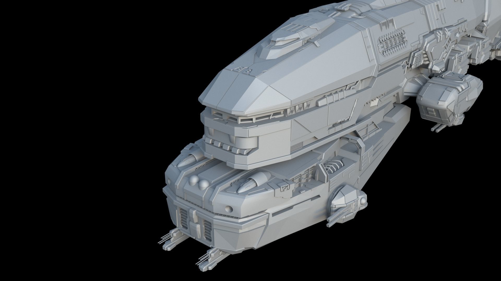 Space Battle Cruiser 3D model_19