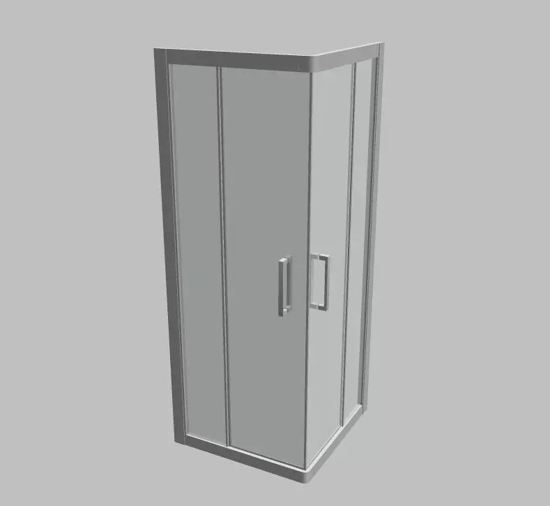 C20101 shower door Free low-poly 3D model_0