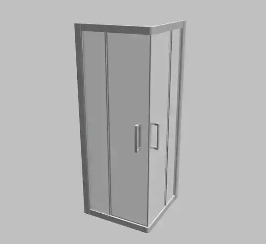 C20101 shower door Free low-poly 3D model