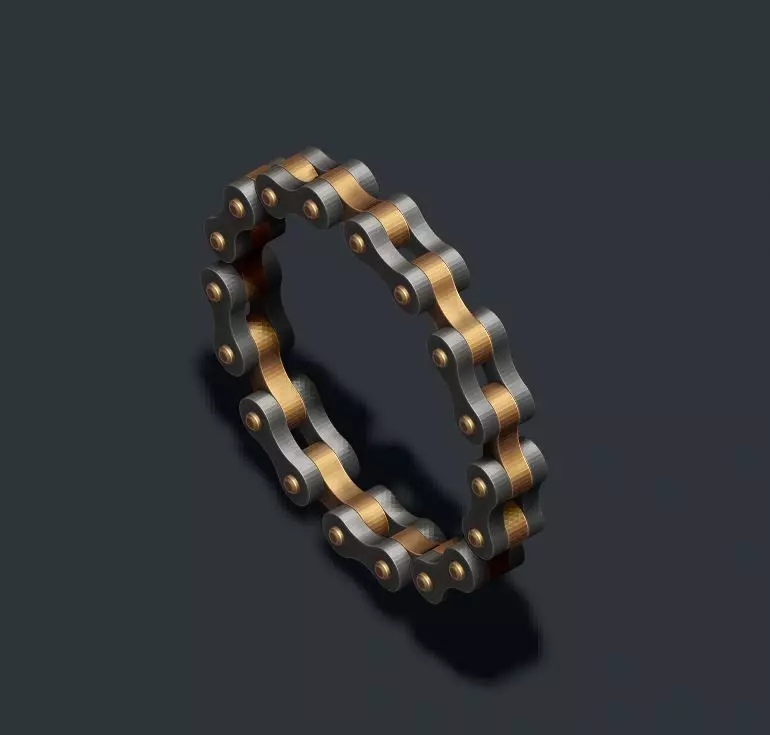 Bicycle chain ring 3D print model_0