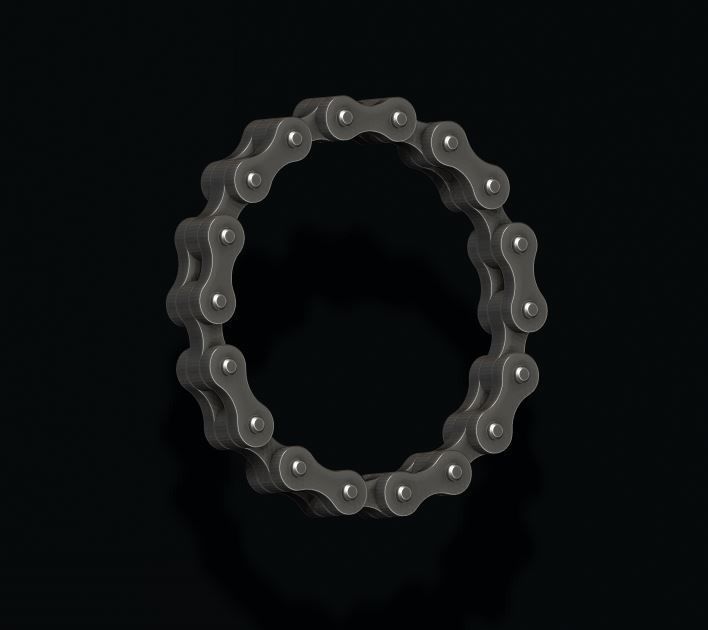 Bicycle chain ring 3D print model_1
