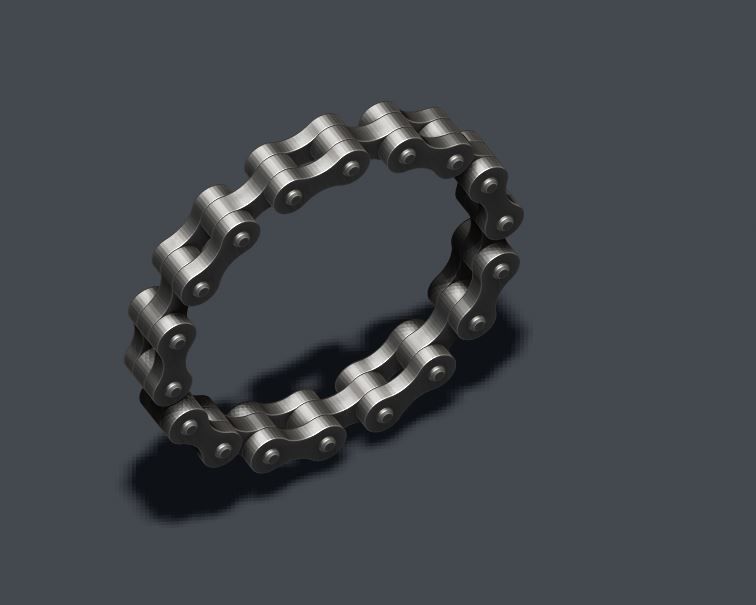 Bicycle chain ring 3D print model_6