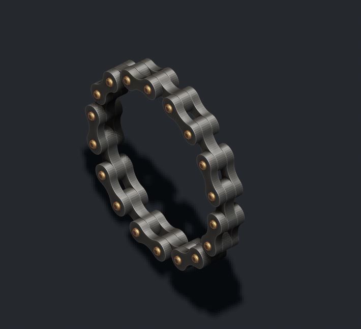 Bicycle chain ring 3D print model_2