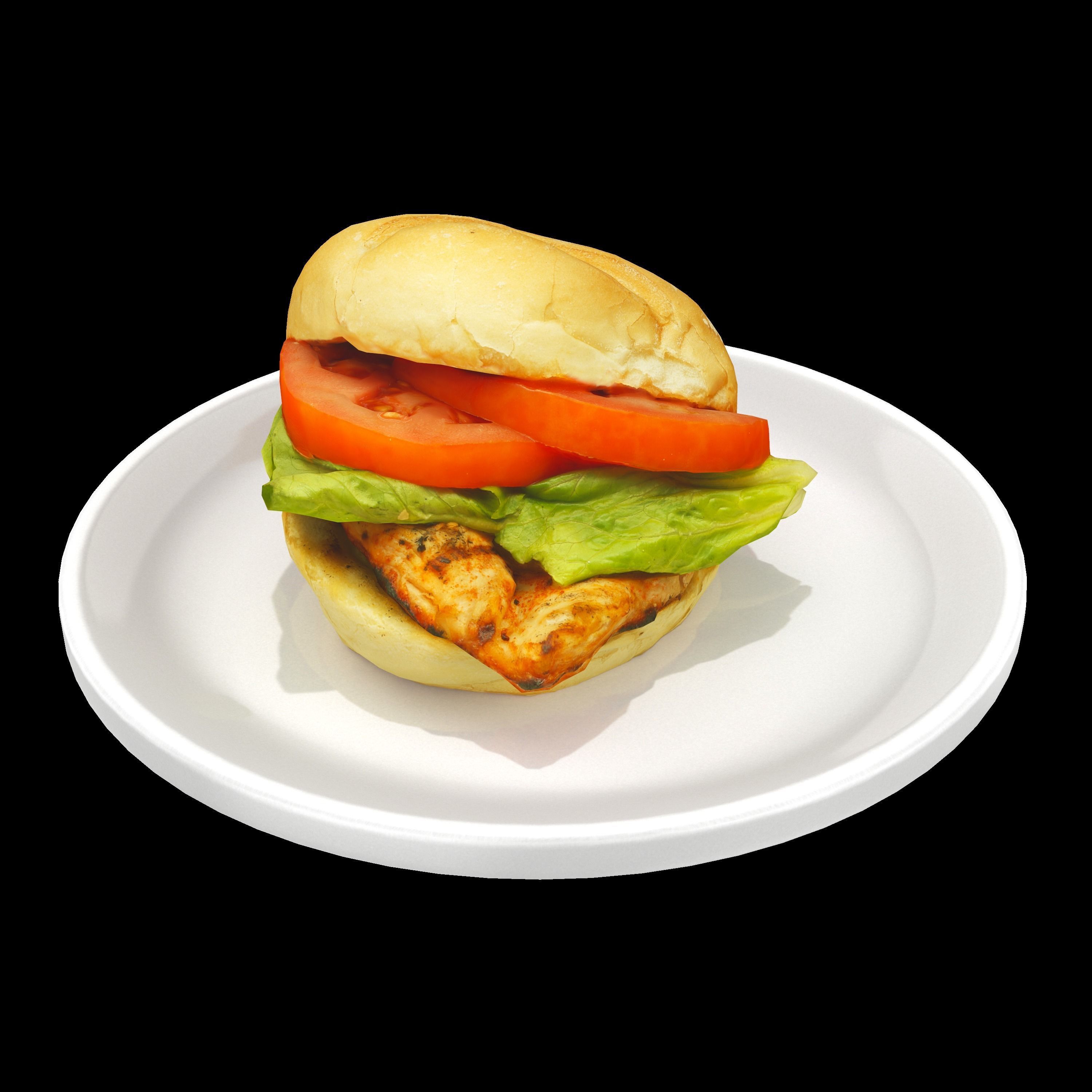 Burger1 Low-poly 3D model burger Low-poly 3D model_8