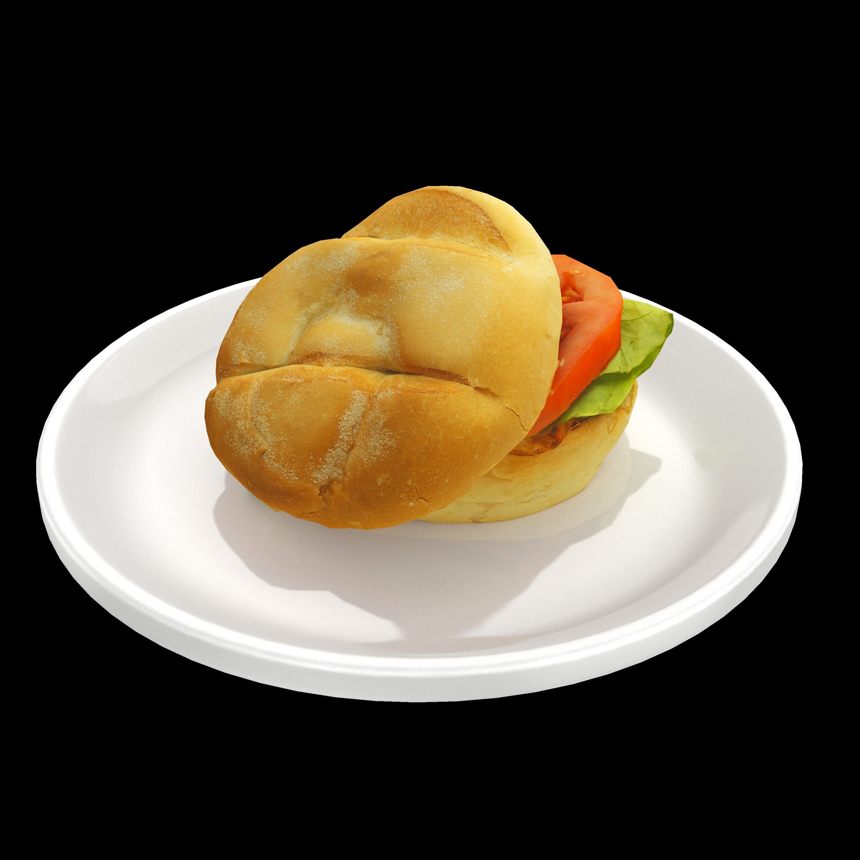 Burger1 Low-poly 3D model burger Low-poly 3D model_10