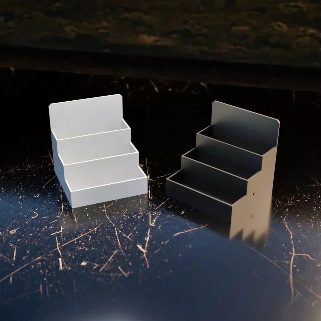 010MT LA Unit Medium 3 Shelves Top Unit 3D print model_0