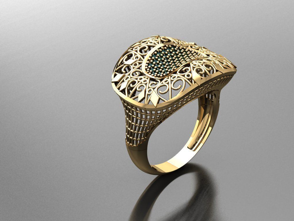 P85- Diamond ring 3D print model_1